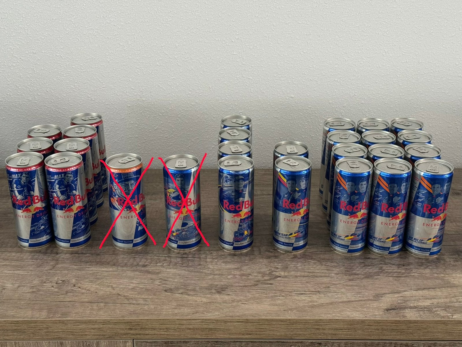 🟧 Max Verstappen 21x Red Bull blikjes, Ophalen of Verzenden, Zo goed als nieuw, Formule 1