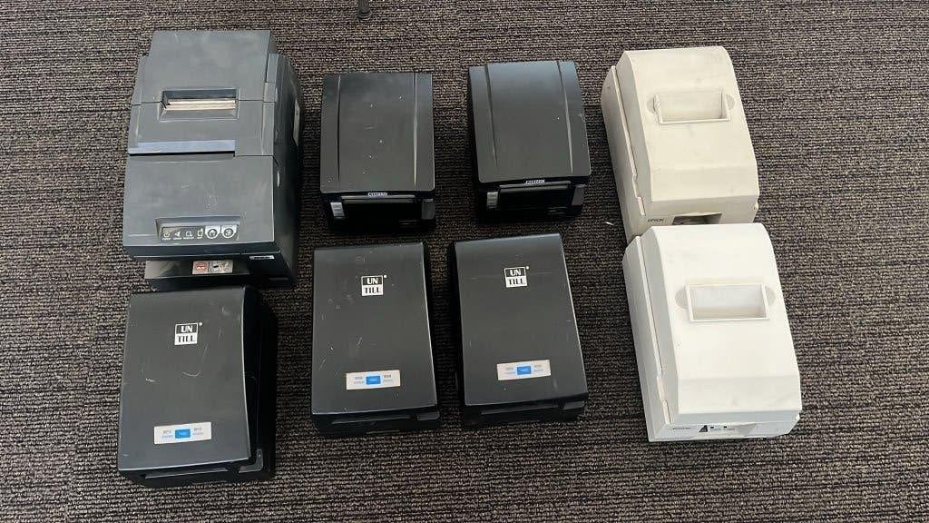 Partij 20 stuks kassa bon printers Zebra Epson Citizen, EPSON, Gebruikt, Printer, Ophalen of Verzenden