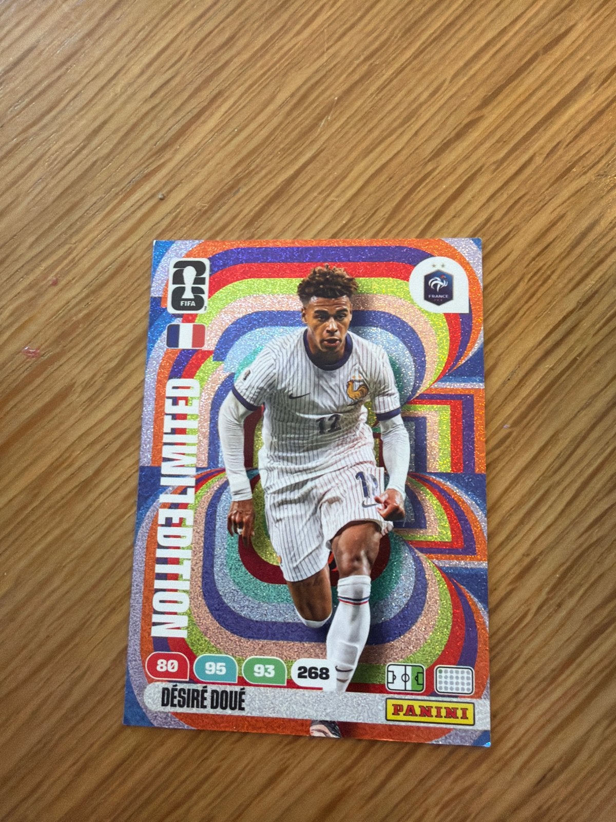 Désiré Doué Limited Edition Panini FIFA Adrenalyn XL, Ophalen of Verzenden, Zo goed als nieuw, Buitenlandse clubs, Spelerskaart