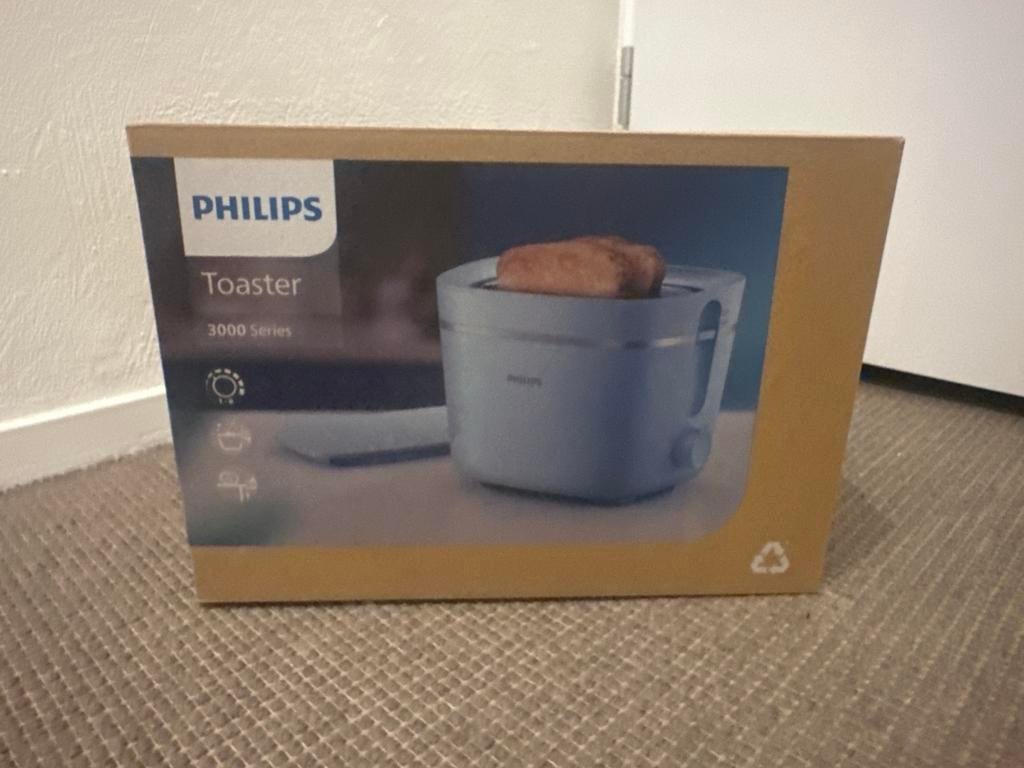 Philips Toaster 3000 Serie Blauw - Nieuw in doos, Witgoed en Apparatuur, Broodroosters, Ophalen, Nieuw