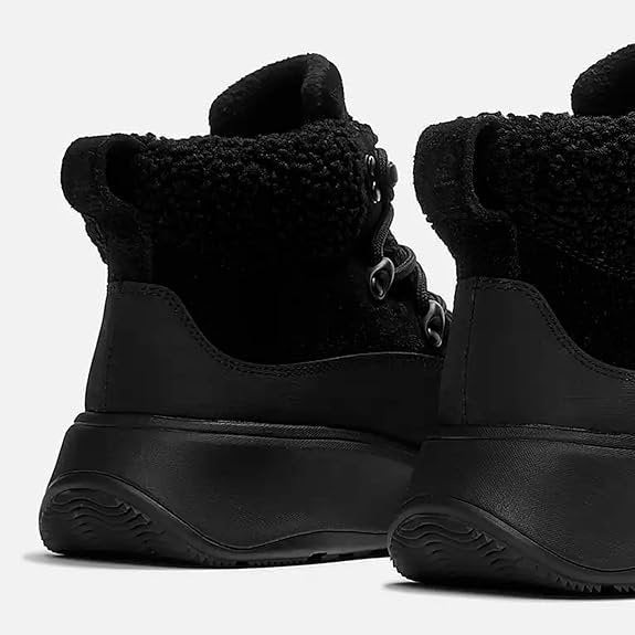 Fitflop Dames F-Mode Teddy Collar Suède Veterschoen - Maa..., Overige kleuren, FitFlop Ltd, Lage of Enkellaarzen, Nieuw