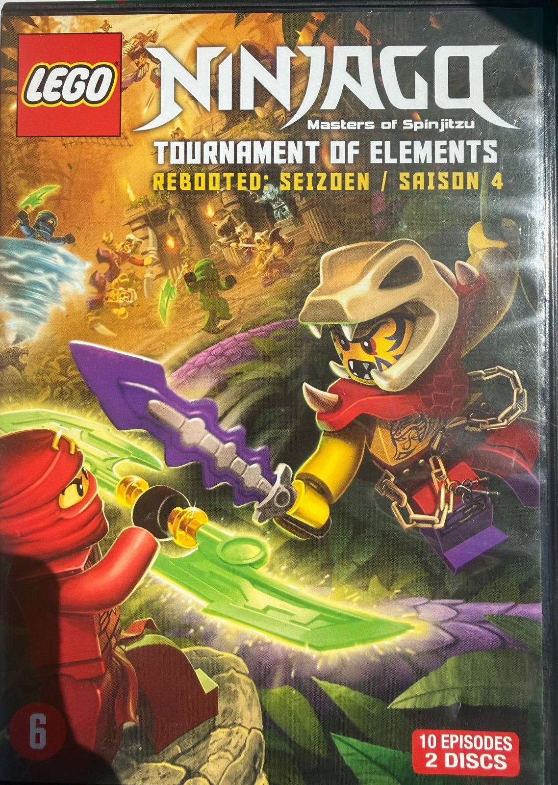 Ninjago tournamemt of elements seizoen 4 lego dubbel dvd, Alle leeftijden, Ophalen of Verzenden, Zo goed als nieuw, Europees