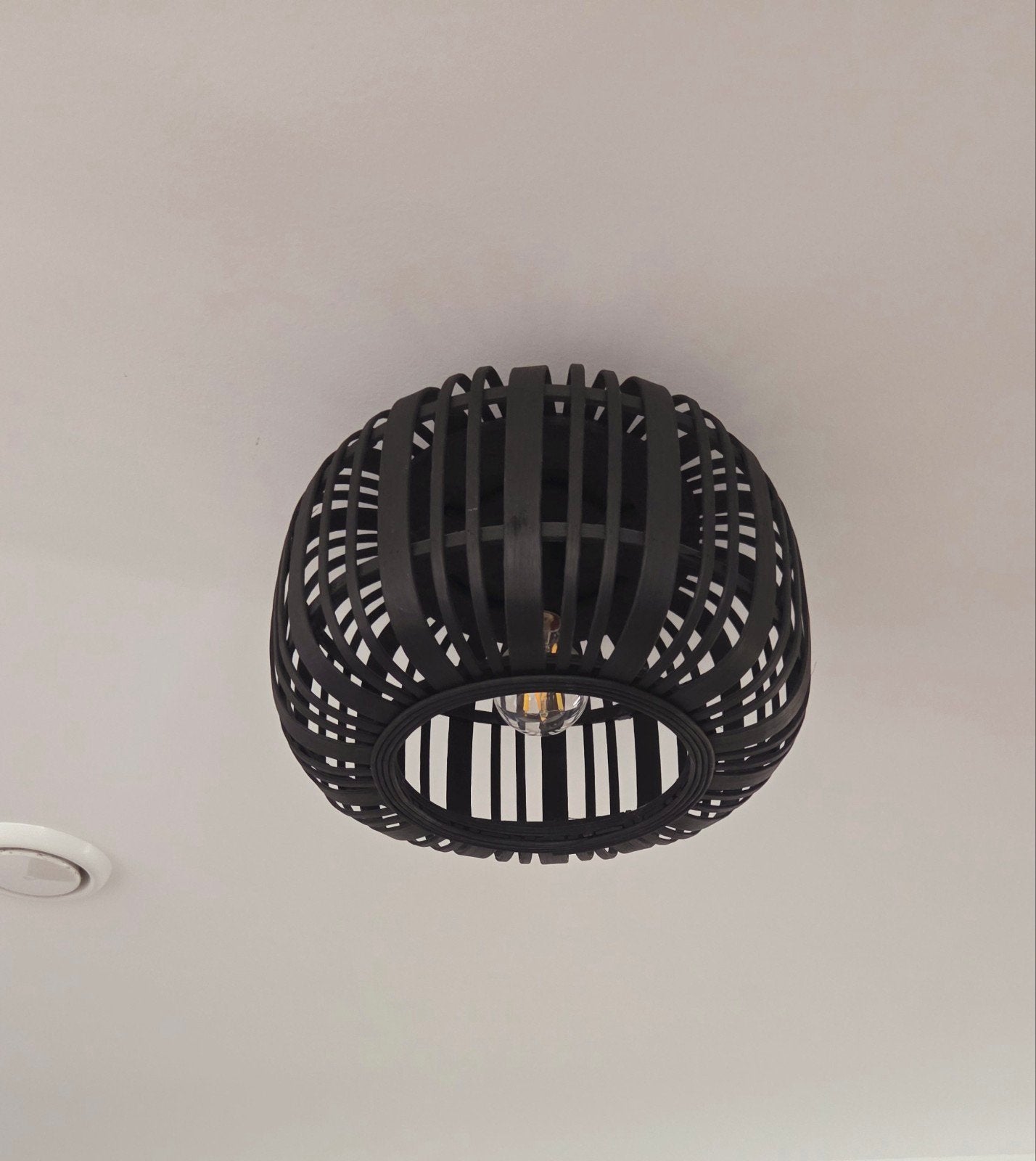 Hanglamp zwart bamboe, Ophalen