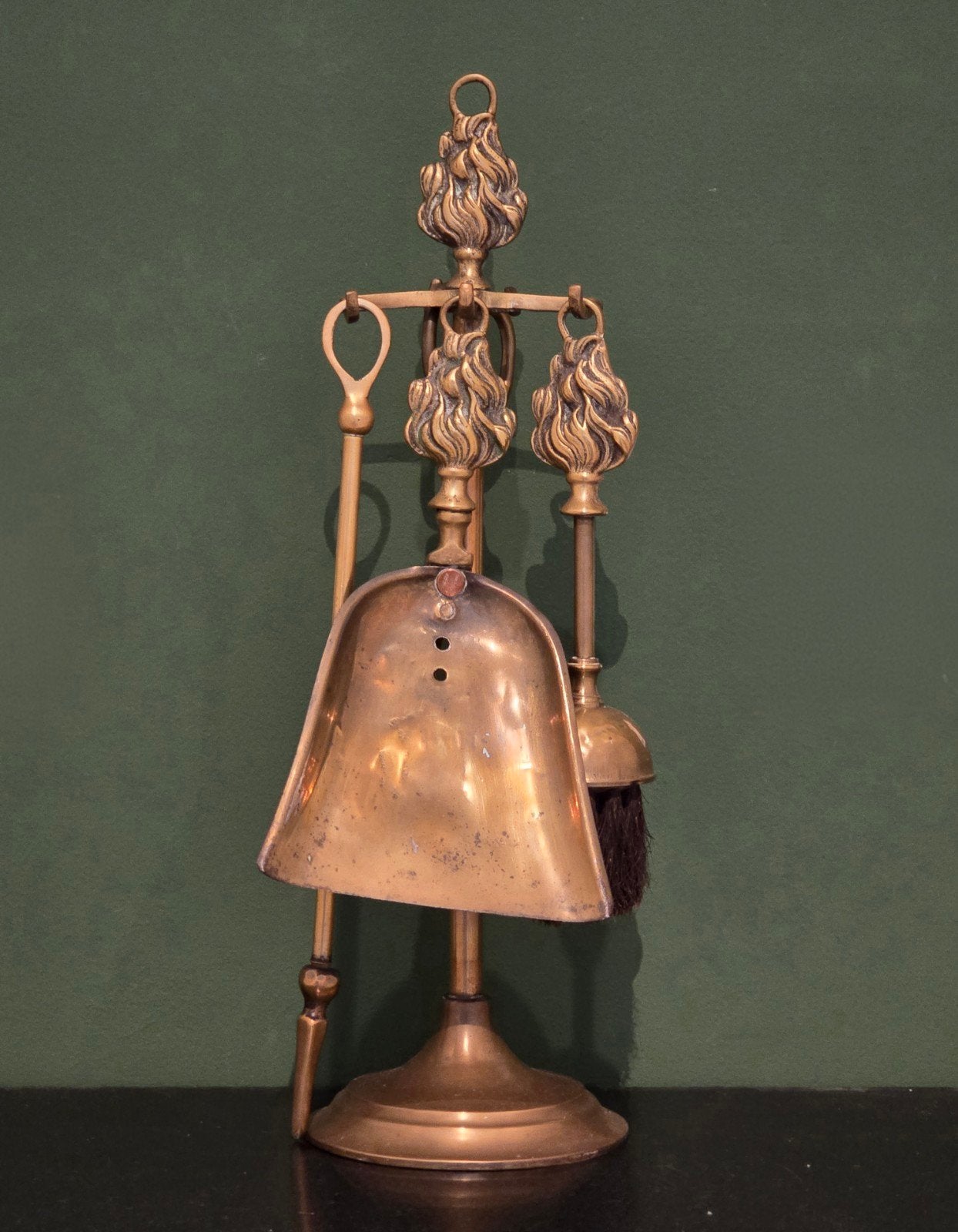 Antieke Messing Haardset / Openhaardgereedschap, Antiek en Kunst, Ophalen of Verzenden