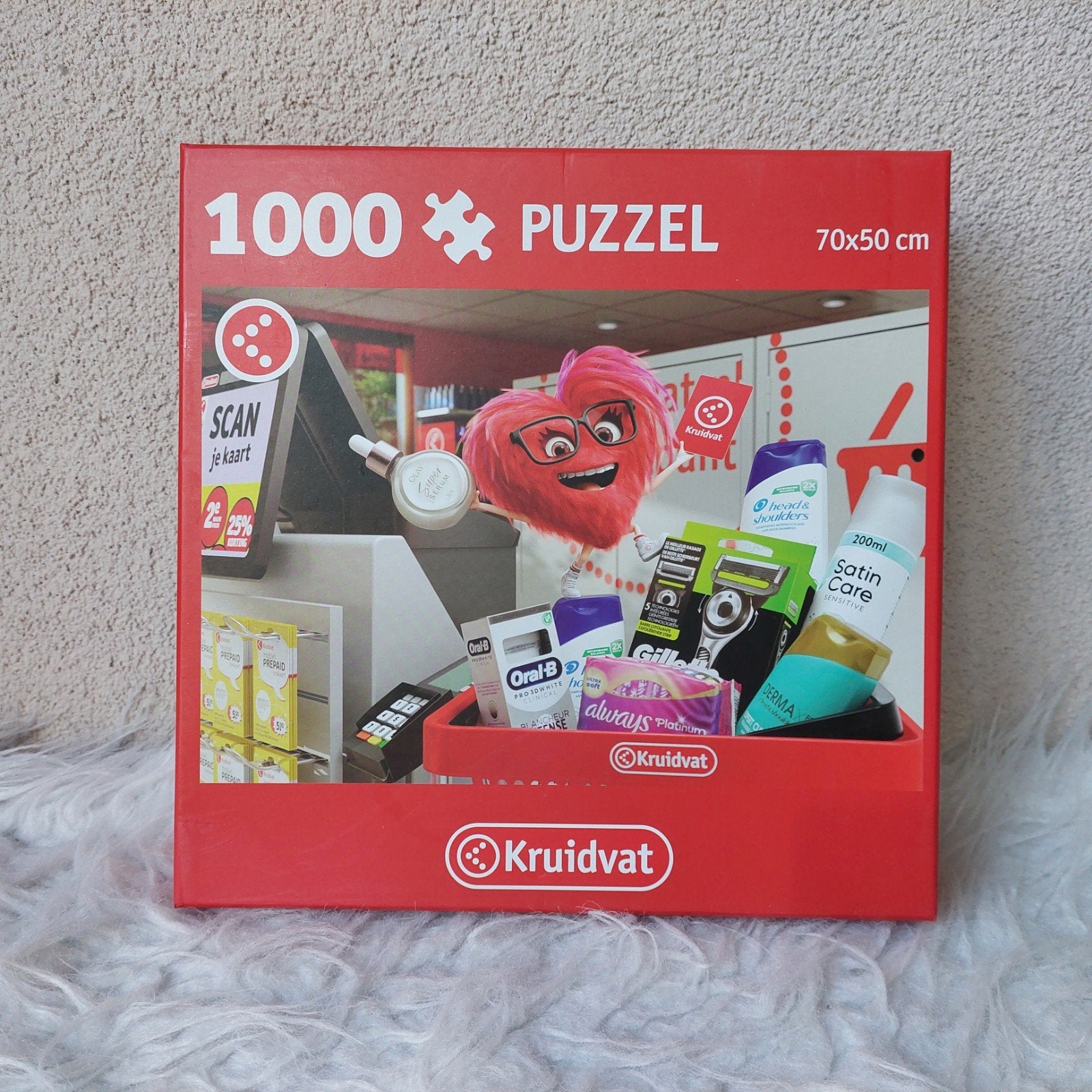 Puzzel Kruidvat 1000 stukjes kassa Koko nieuw / verzegeld, Ophalen of Verzenden, 500 t/m 1500 stukjes, Nieuw, Legpuzzel