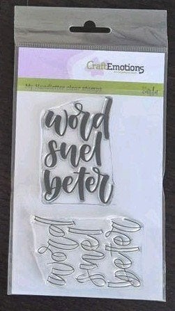 Clear stamp Craft Emotions word snel beter, Hobby en Vrije tijd, Stempelen, Ophalen of Verzenden, Nieuw, Clearstamp