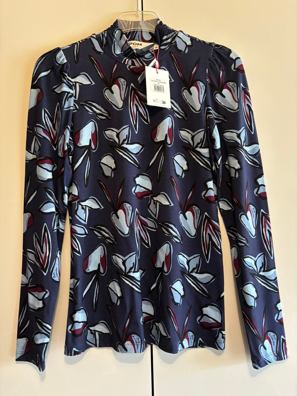 Pom Amsterdam donkerblauwe turtleneck 36, Nieuw, Lange mouw, Maat 36 (S), Verzenden