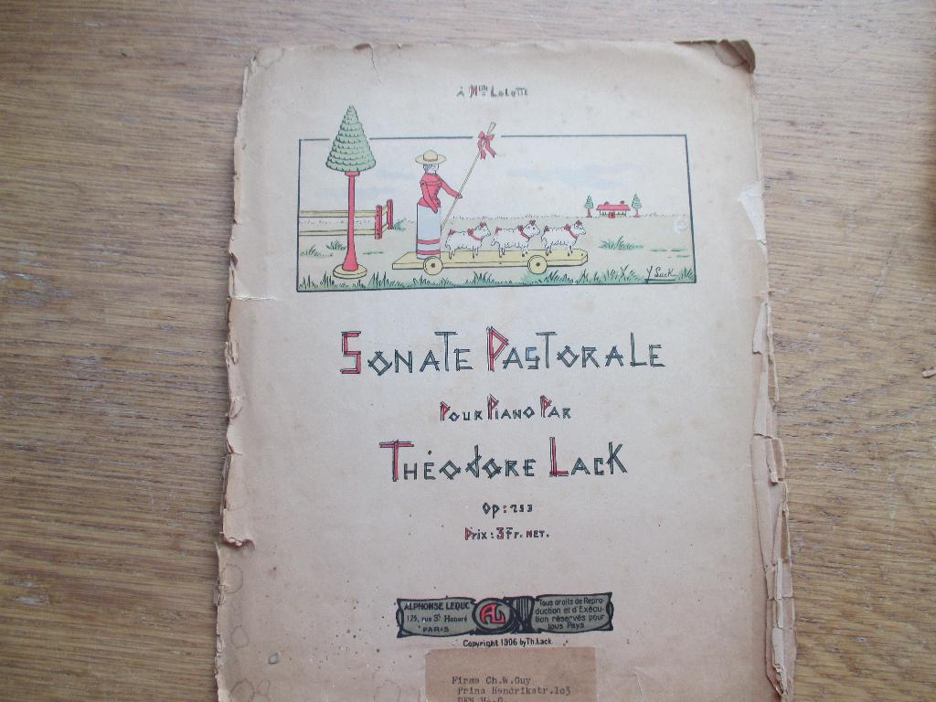 Sonate pastorale - theodore lack - piano, Muziek en Instrumenten, Bladmuziek, Gebruikt, Klassiek, Ophalen of Verzenden, Artiest of Componist