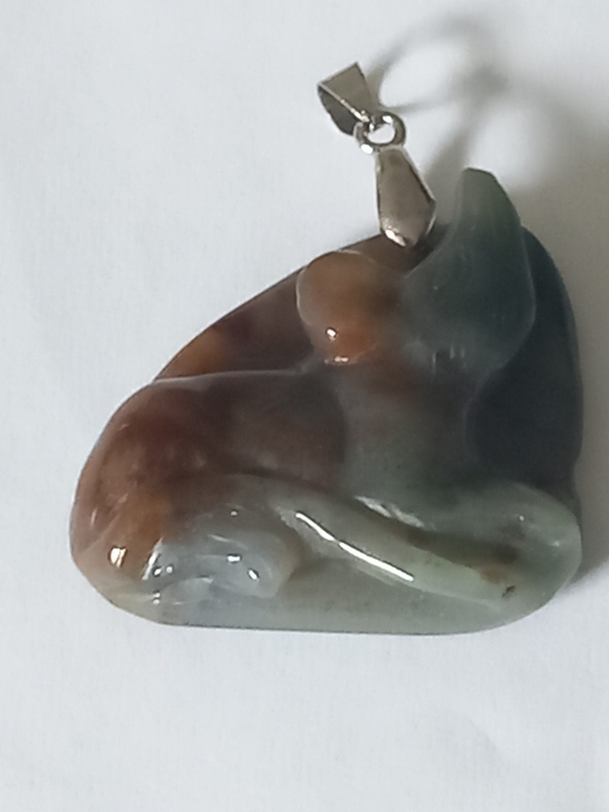 prachtige flinke JADE ketting hanger., Sieraden, Tassen en Uiterlijk, Edelstenen, Ophalen of Verzenden, Zo goed als nieuw