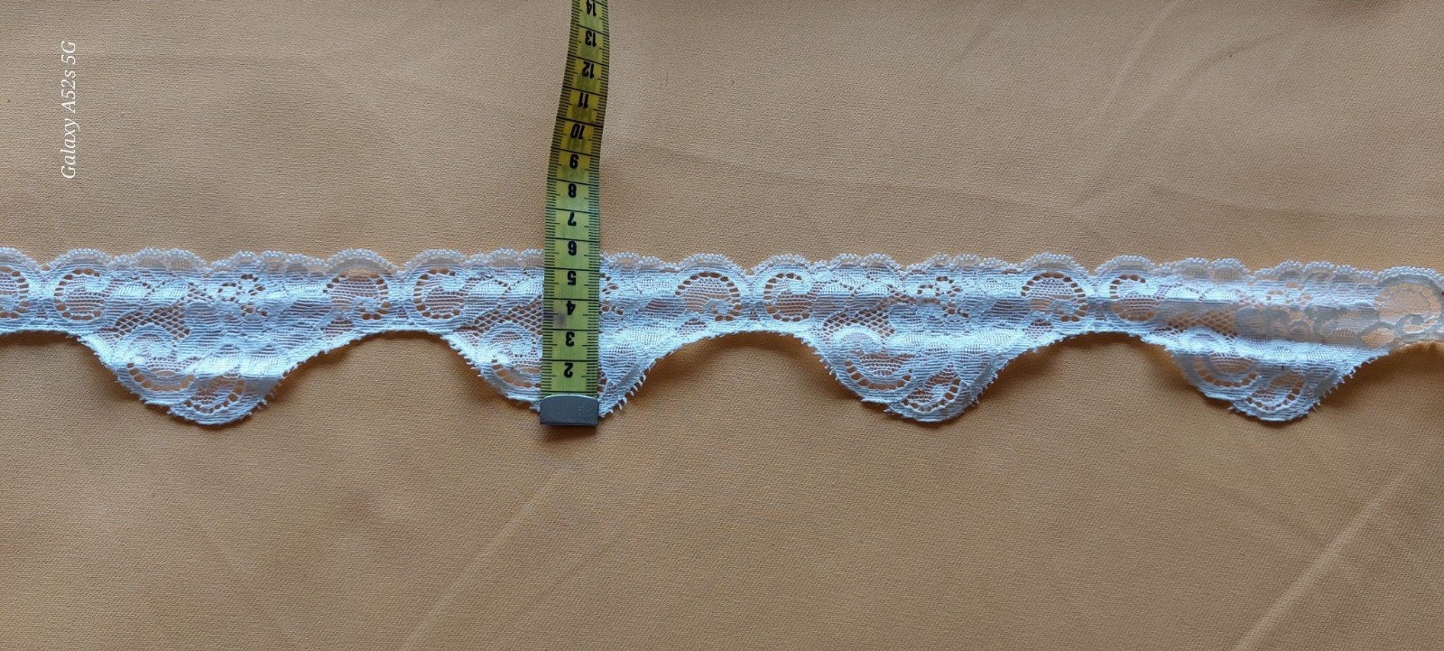Ecru Nylon Kant Elastiek 5.5 cm - 10 meter, Ophalen of Verzenden, Nieuw, Kant