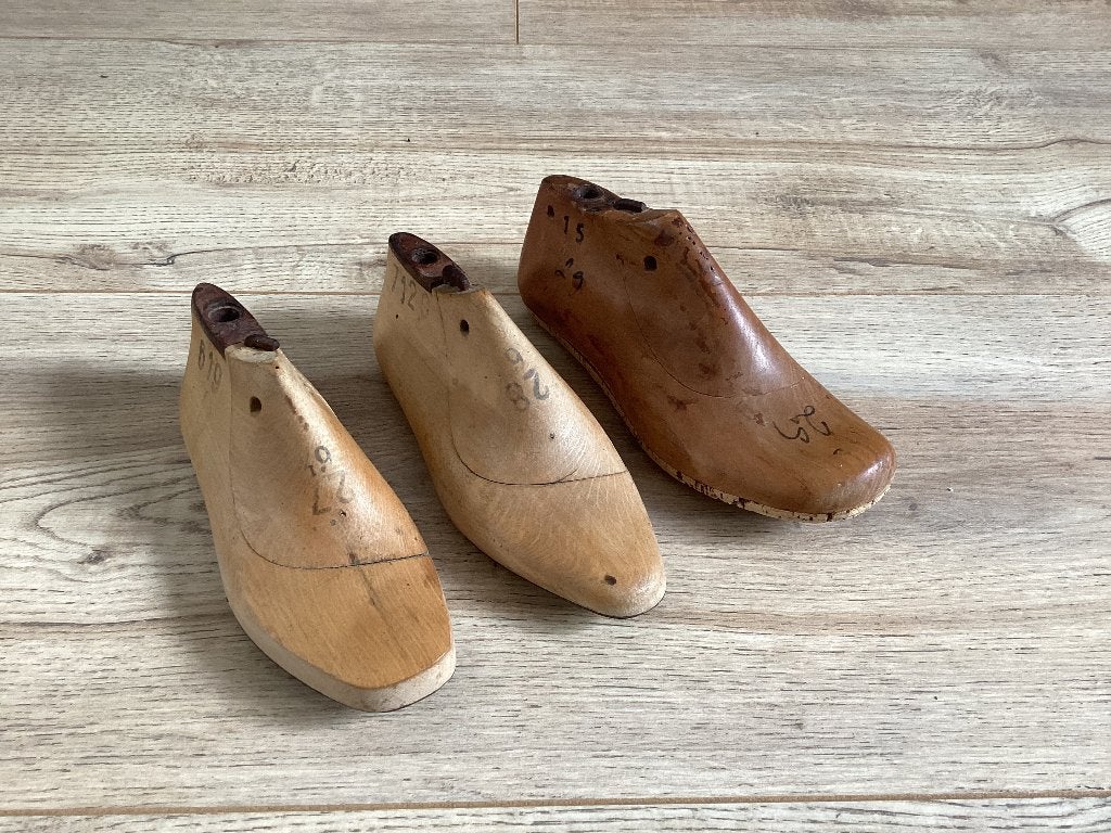3 Vintage houten schoenleesten, Ophalen of Verzenden