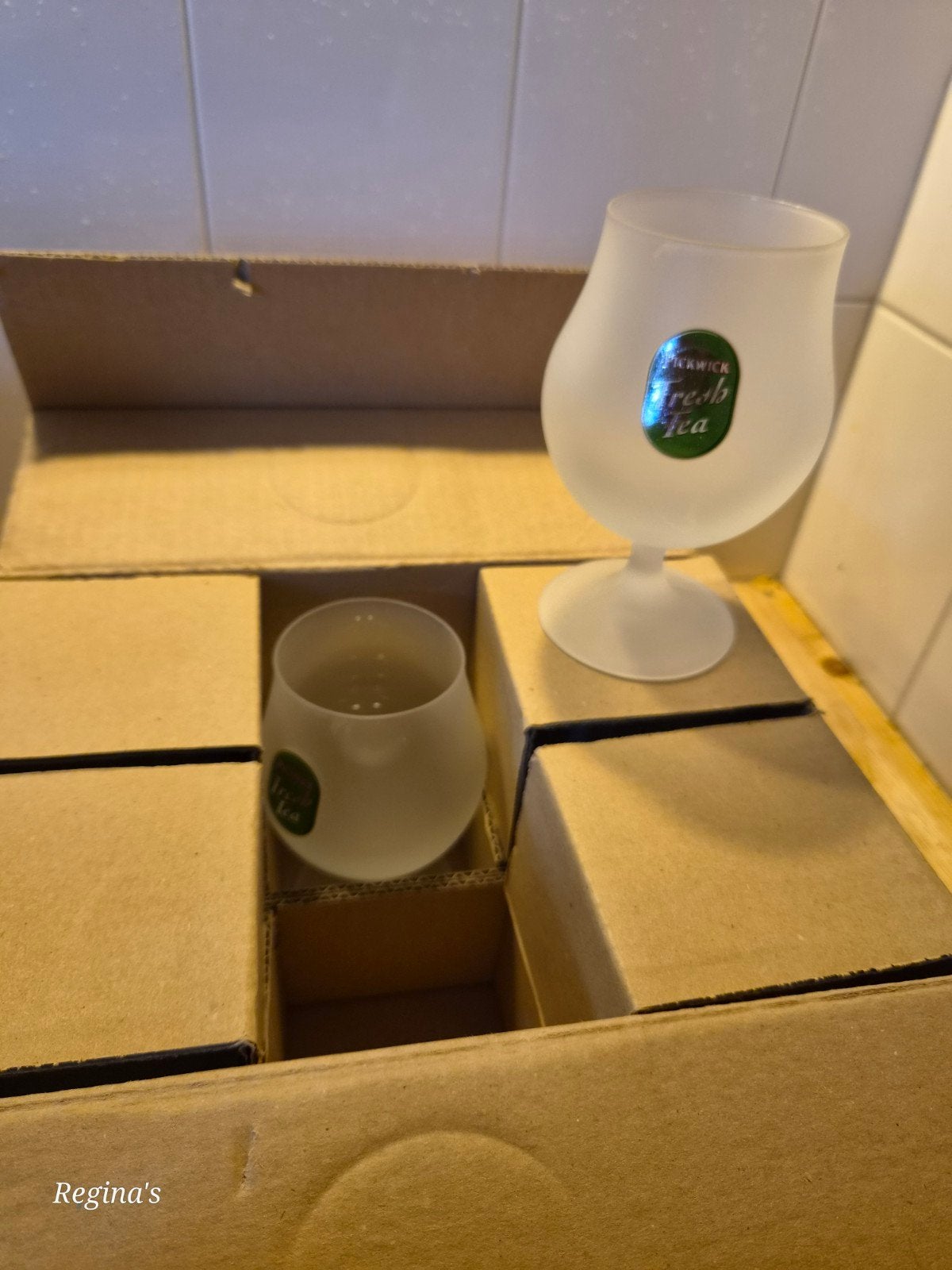 Pickwick Fresh Tea glazen - Set van 6, Ophalen, Info@pickwick.nl, Nieuw, Wit