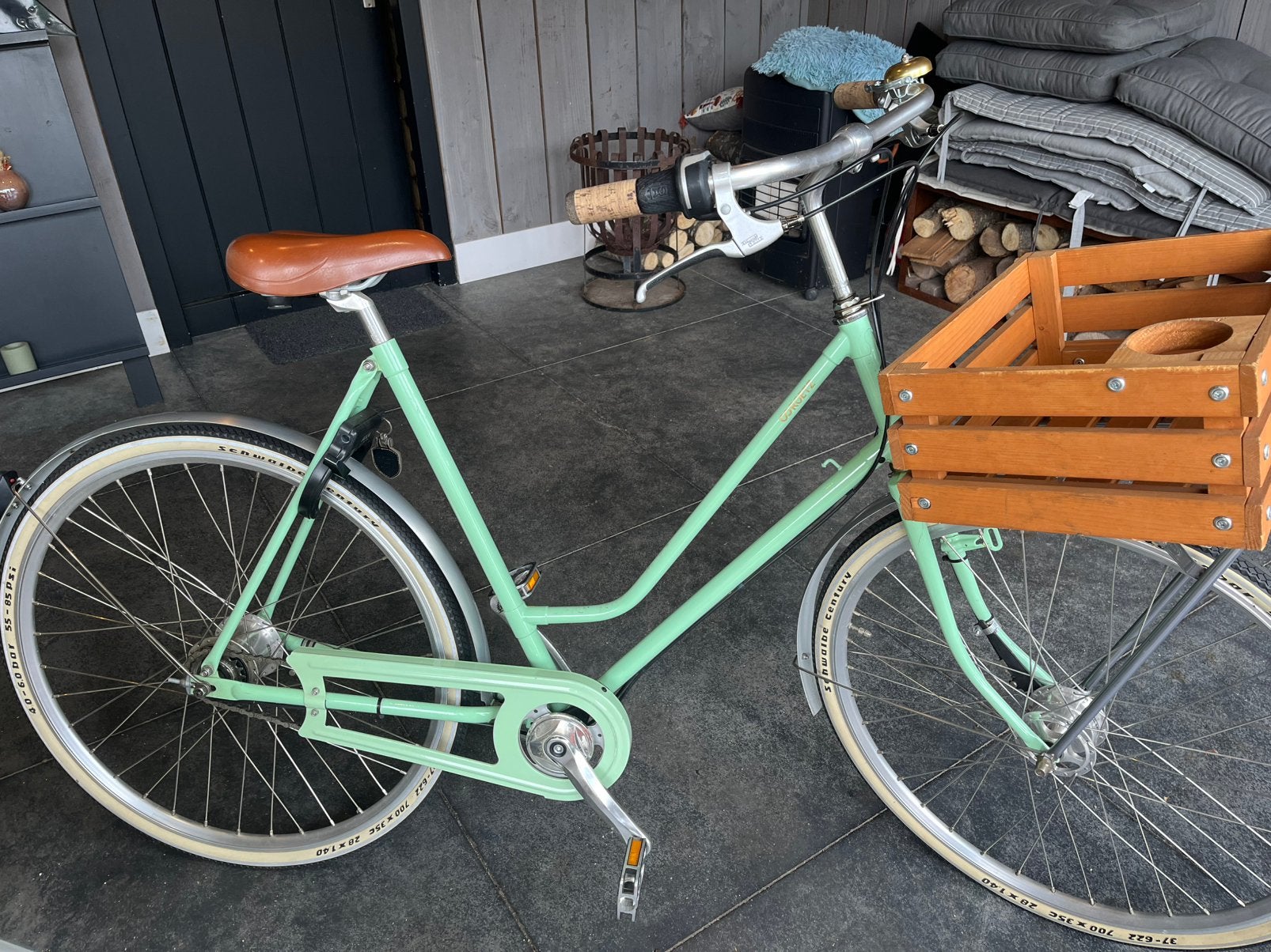 Hippe Roetz fiets met houten kistje, Fietsen en Brommers, 53 tot 56 cm, Versnellingen, Zo goed als nieuw, Trommelrem
