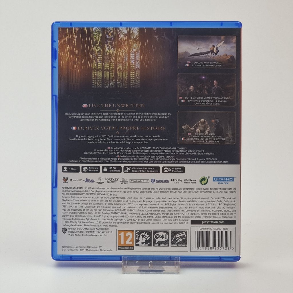 Playstation 5 Game: Hogwarts Legacy, Sony, Zo goed als nieuw, Support@sony.com, 1-7-1 Konan, Minato-ku
Tokyo 108-0075
Japan