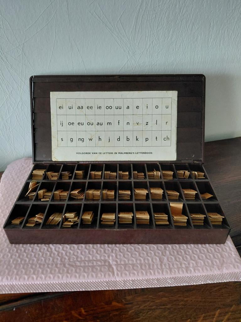 Vintage Malmberg's Letterdoos - Educatief Spel, Ophalen of Verzenden