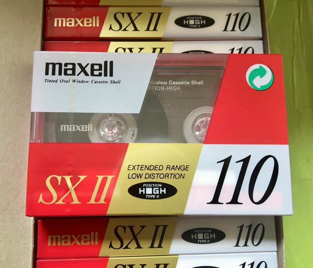 NOS Maxell SXII-110 cassettebandjes SXII 110 C110 NIEUW OVP, 2 t/m 25 bandjes, Ophalen of Verzenden, Nieuw in verpakking, Maxell Europe Limited. Botanica Ditton Park, Riding Court Road,  Datchet, Slough,  Berkshire England SL3 9LL
