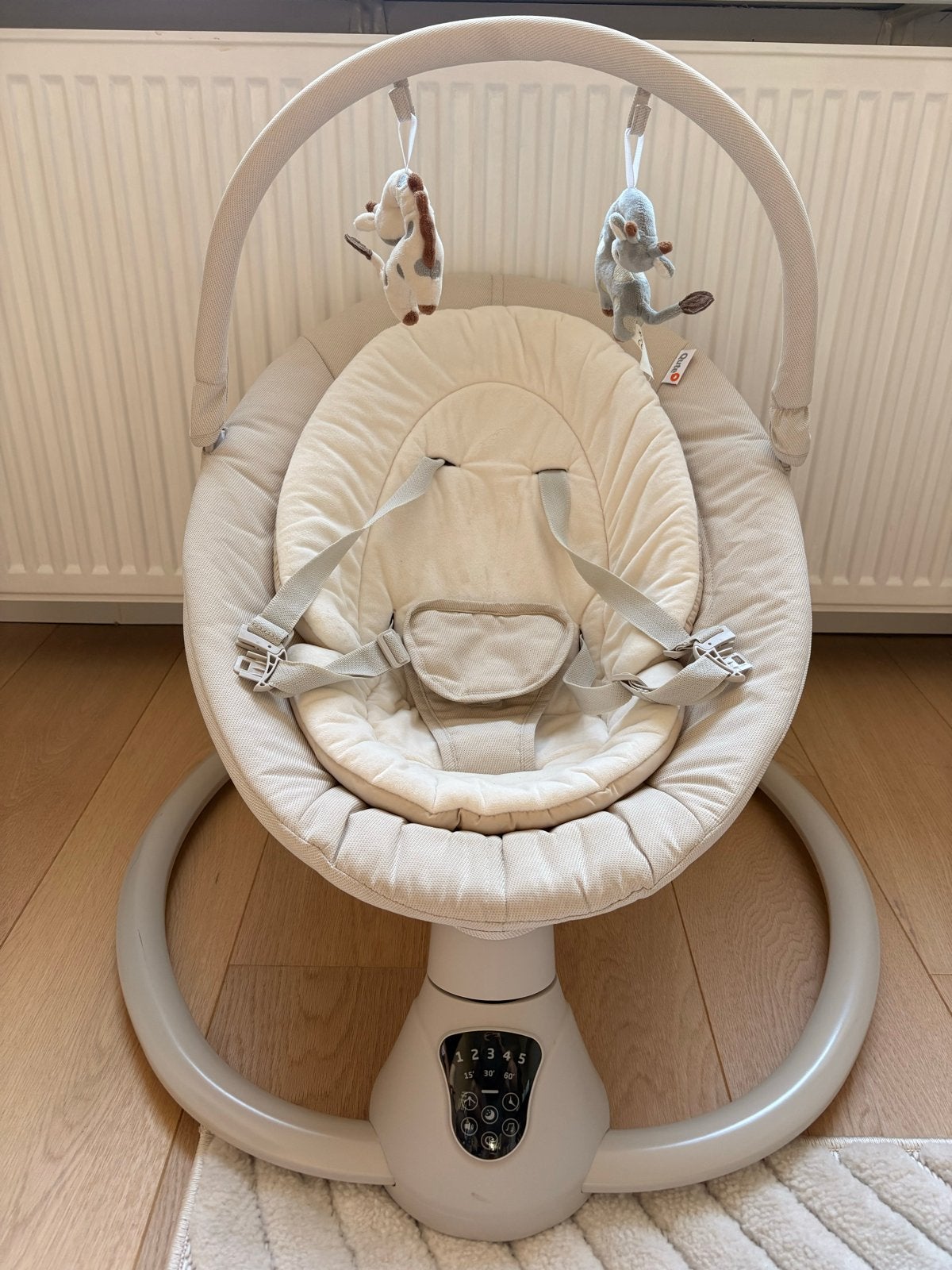 Qute Babyschommelstoel - Q-Rocker 2.0 - Ivory, Schommelstoel, Ophalen, Overige merken, Met gordel(s) of riempje(s)