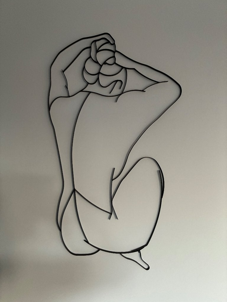 Wanddecoratie ‘Vrouw’, Ophalen, Metaal, Wandsculptuur, Industrieel