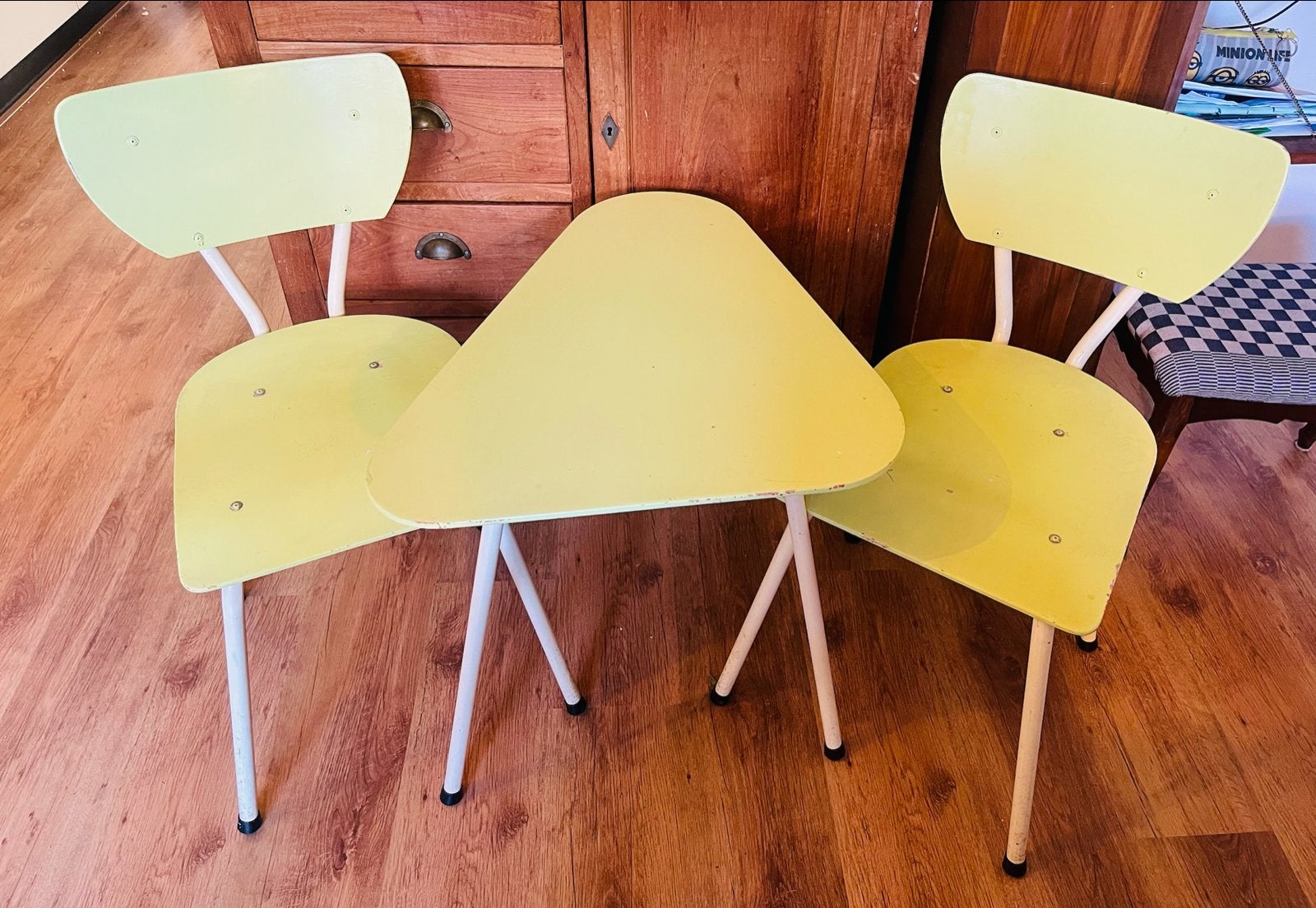 Vintage buisstoelen met tafeltje - opknapper, Ophalen