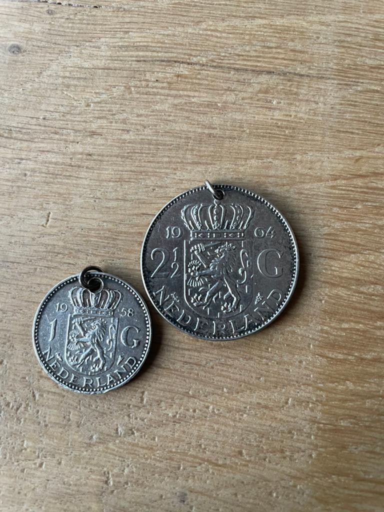Zilveren rijksdaalder en gulden (hangers), Ophalen of Verzenden, Koningin Juliana, 2½ gulden