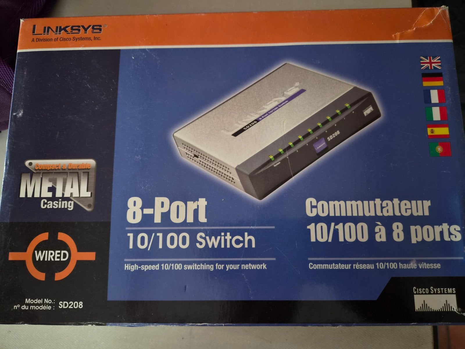 linksys 8 poorts switch., Ophalen of Verzenden, Gebruikt