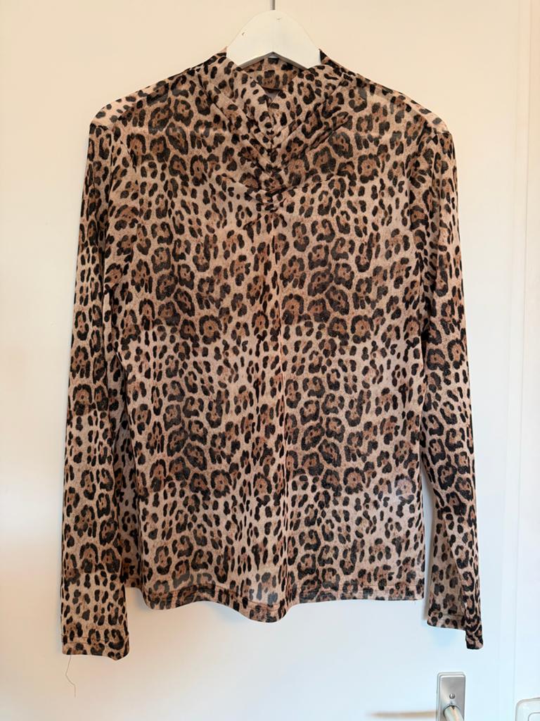 Nieuw! Geisha Mesh Top Luipaardprint 2XL, Kleding | Dames, Tops, Bruin, Maat 46/48 (XL) of groter, Nieuw, Ophalen of Verzenden