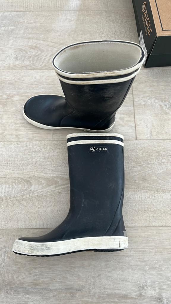 Aigle regenlaarzen zwart maat 31, Ophalen of Verzenden, Gebruikt, Jongen of Meisje, Laarzen