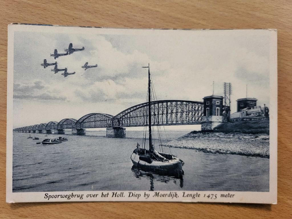 ansicht Spoorwegbrug Moerdijk, Ophalen, Voor 1920, Noord-Brabant