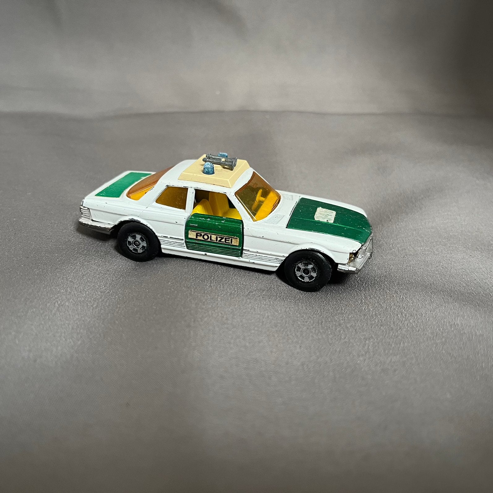 Vintage Matchbox Speed Kings K-61 Mercedes 350 SLC 'Polizei', Ophalen of Verzenden, Gebruikt, Auto