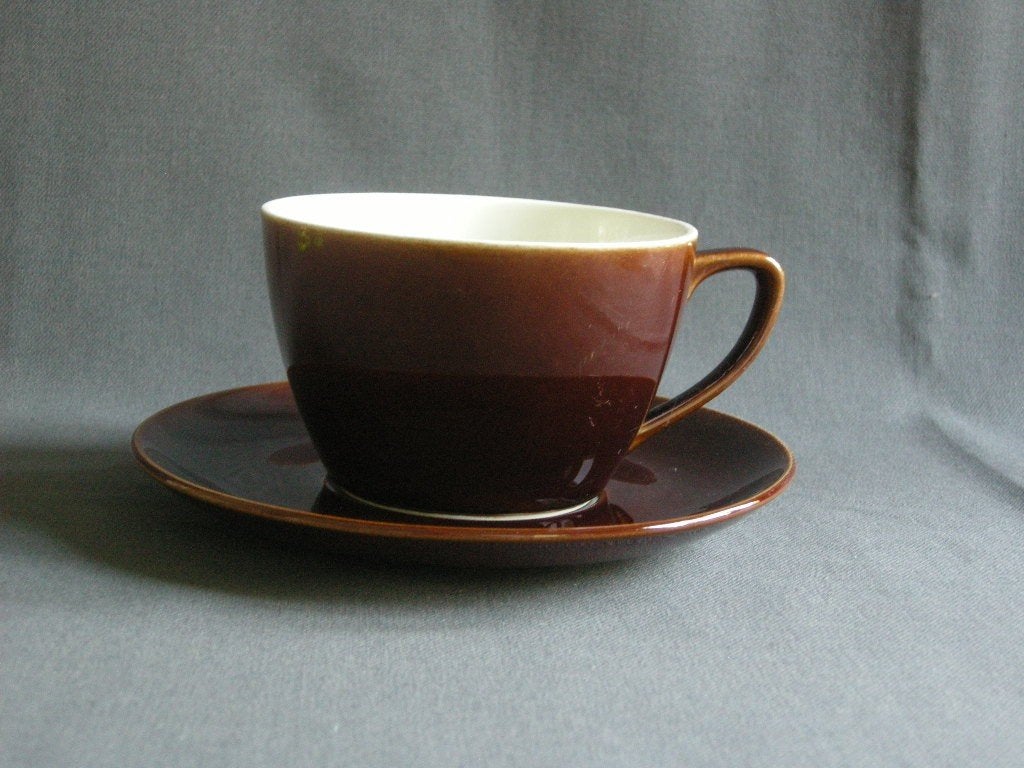 Villeroy & Boch bruin grote kop & schotels, Ophalen of Verzenden