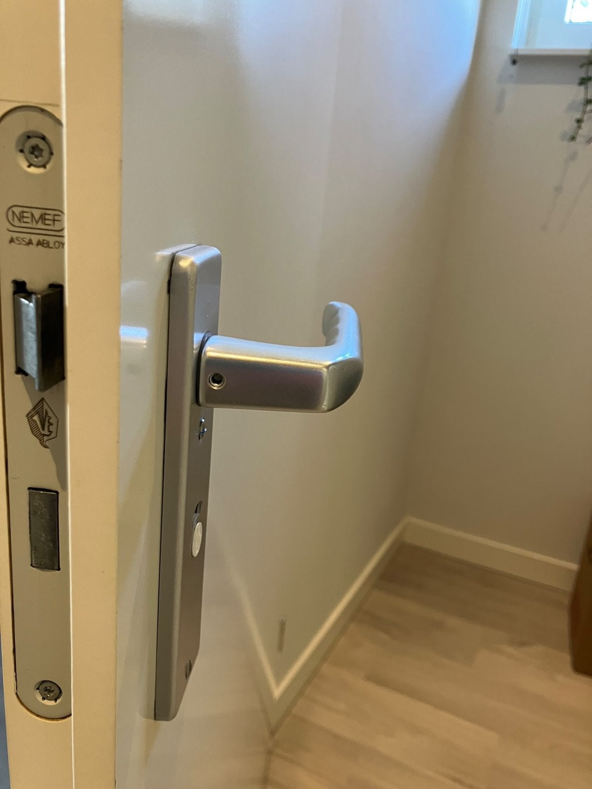 Nieuwbouw Opdek Binnendeuren met loopslot Nemef en deurklink, Ophalen, Gebruikt, 80 tot 100 cm, Binnendeur