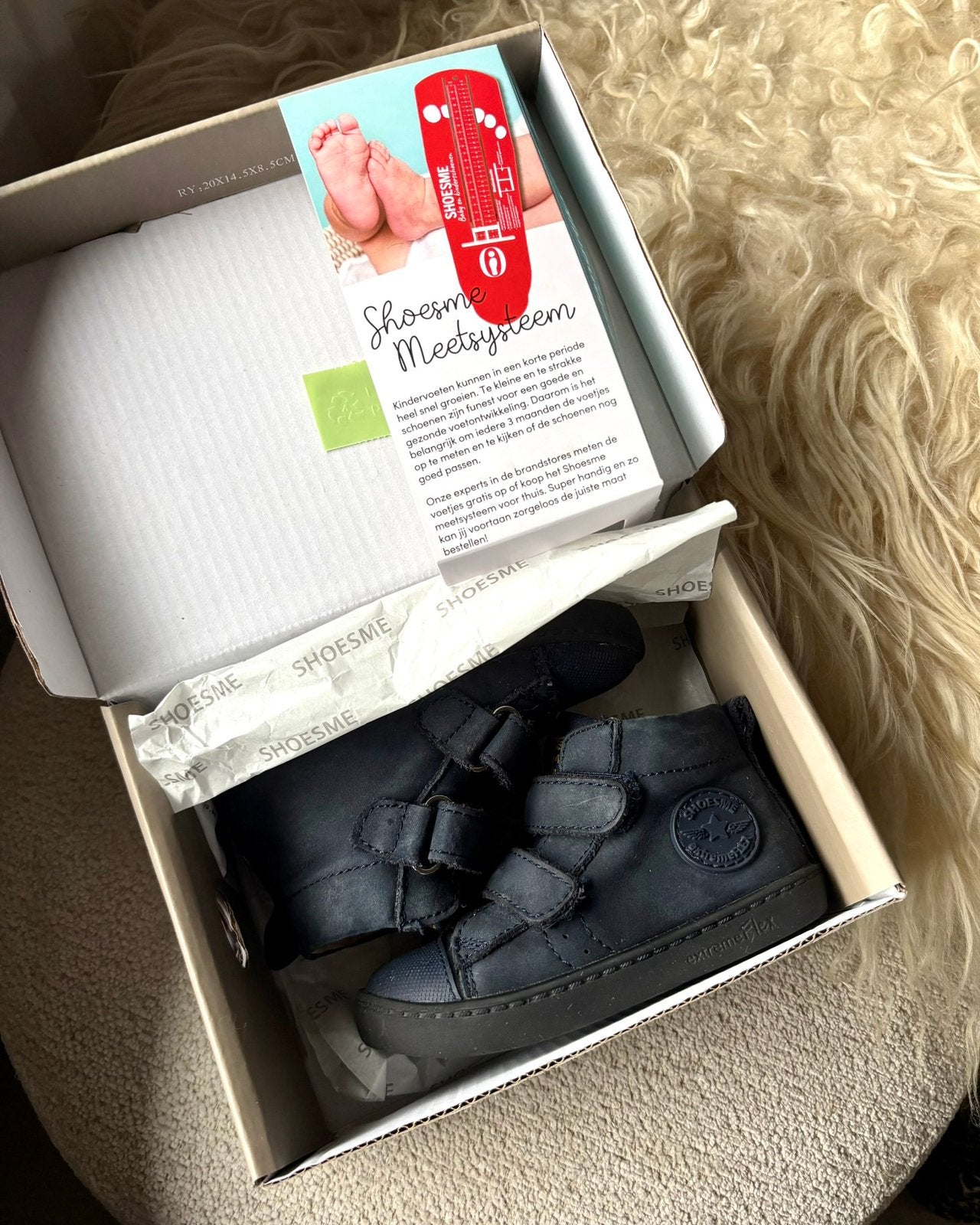 Shoesme blauwe leren sneakers, Schoenen, Ophalen of Verzenden, Zo goed als nieuw, Jongen
