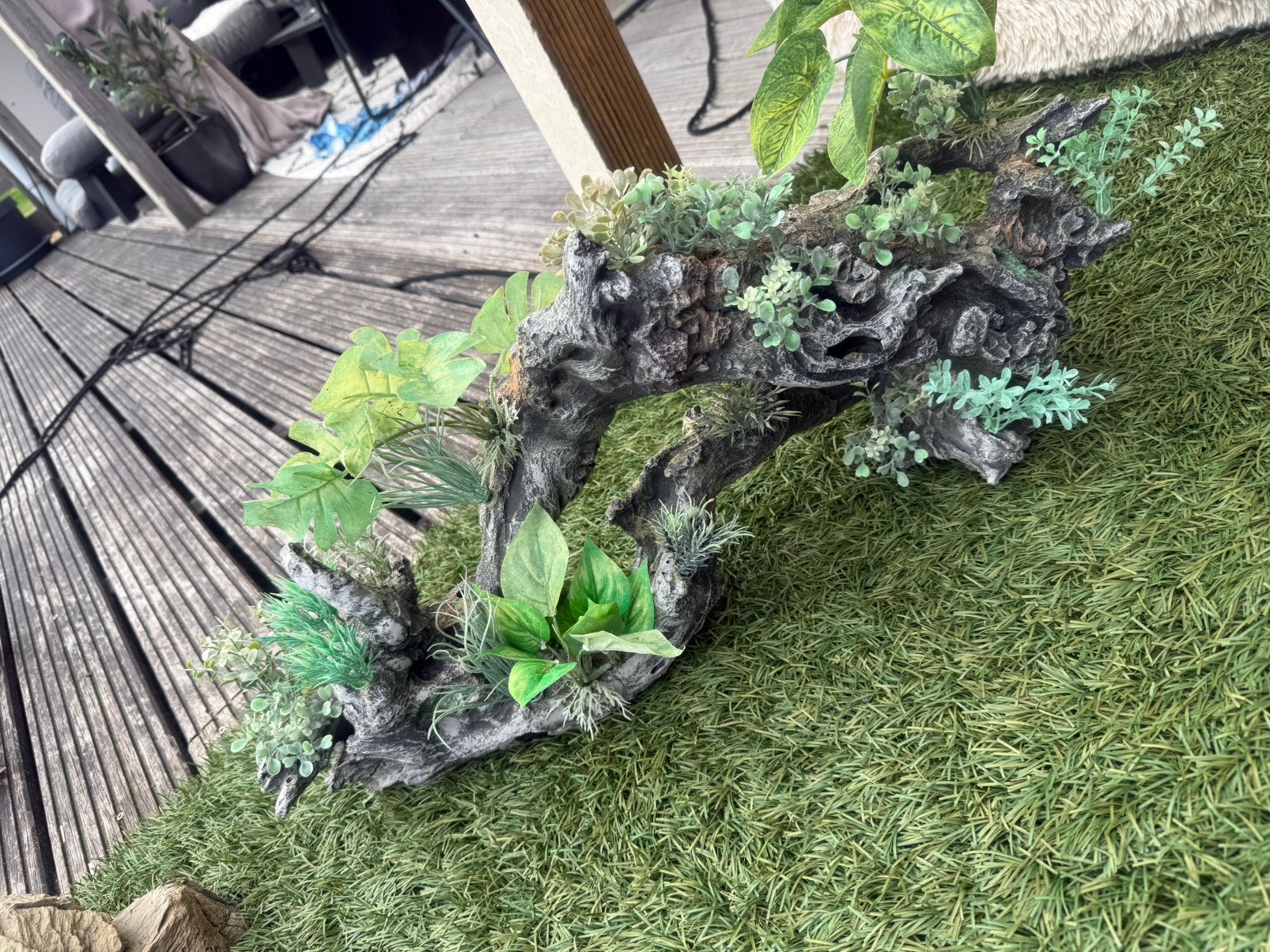 Kunst streen met kunst planten aquarium., Dieren en Toebehoren, Ophalen, Zo goed als nieuw, Plant(en), Steen of Hout