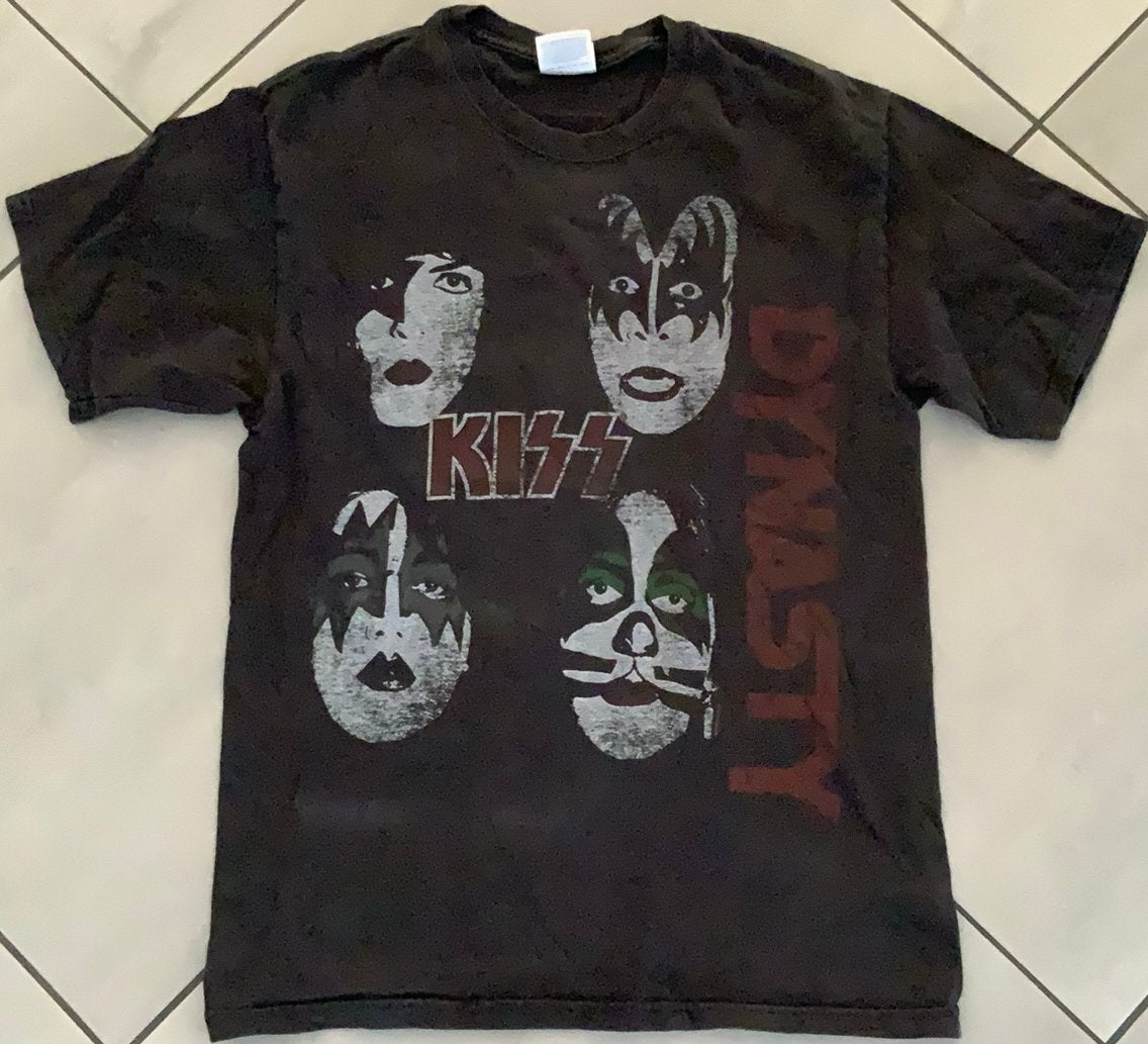 KISS T-SHIRT DYNASTY M HANES HEAVYWEIGHT MEXICO, Verzamelen, Muziek, Artiesten en Beroemdheden, Verzenden, Gebruikt, Kleding