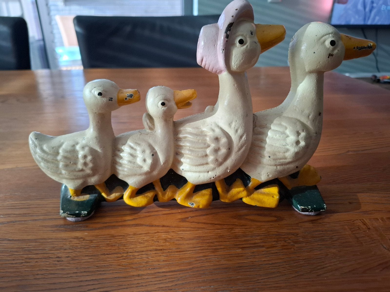 deurstopper eenden, Ophalen