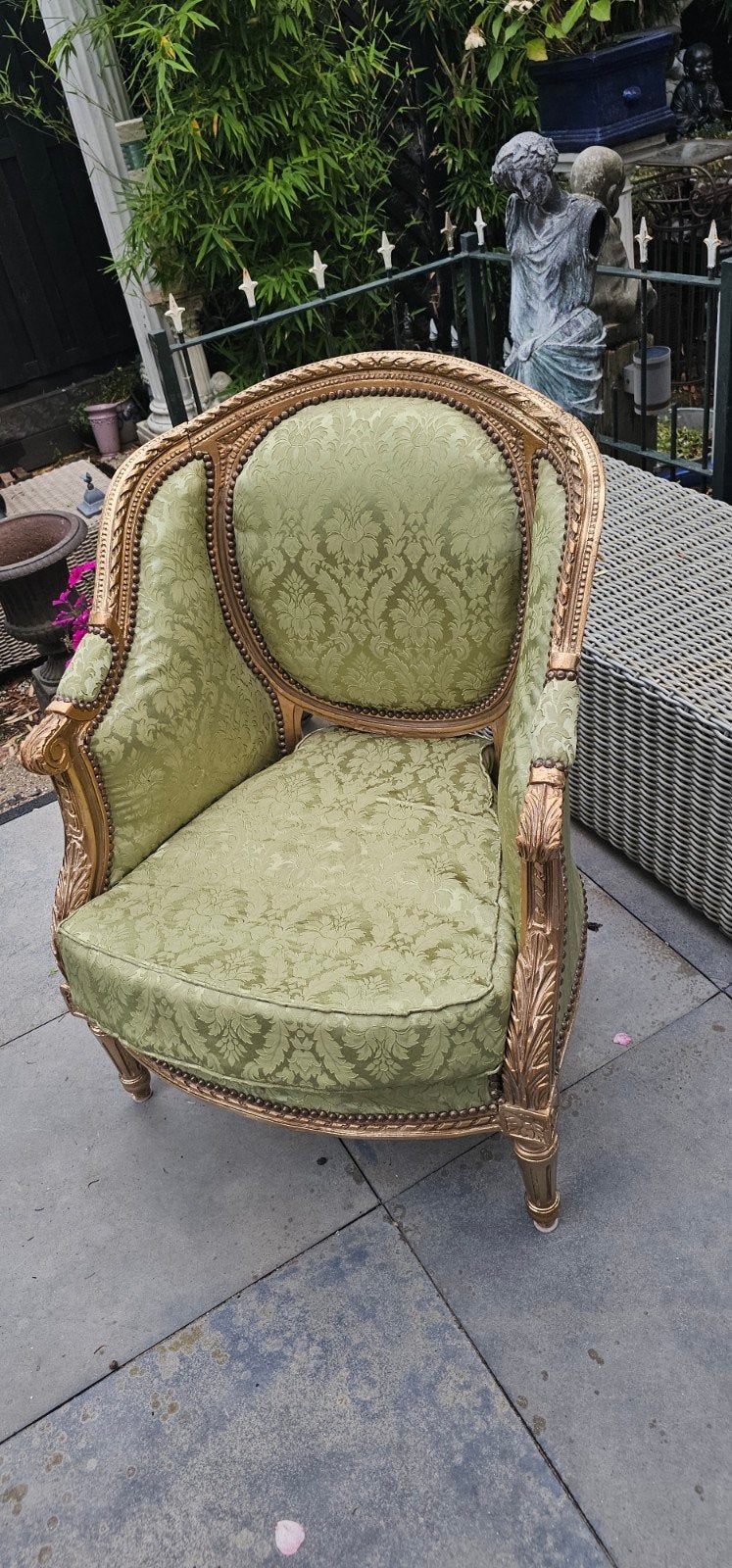 Antieke Louis XVI e fauteuil.  Uniek., Ophalen