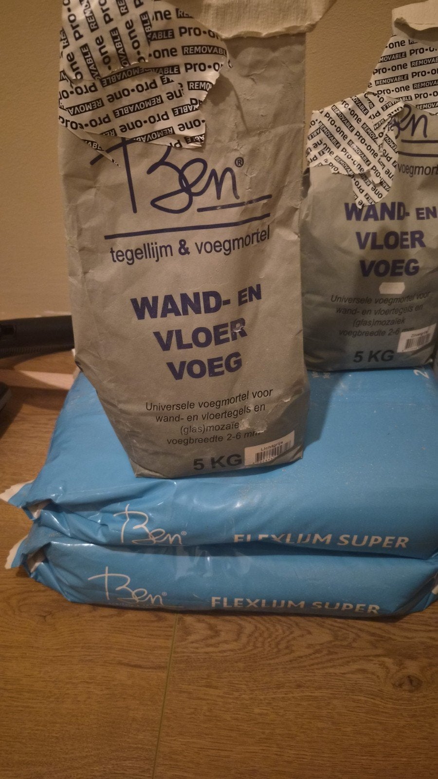Tegellijm & Voegmortel - Ben Flexlium Super 5 KG, Ophalen, Overige materialen, Overige typen, Minder dan 20 cm