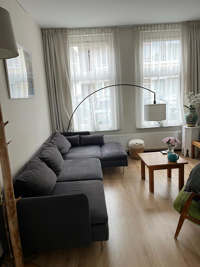 Ikea SÖDERHAMN 3-zitsbank met chaise longue donkergrijs, Huis en Inrichting, Banken | Bankstellen, Ophalen, 250 tot 300 cm, Gebruikt