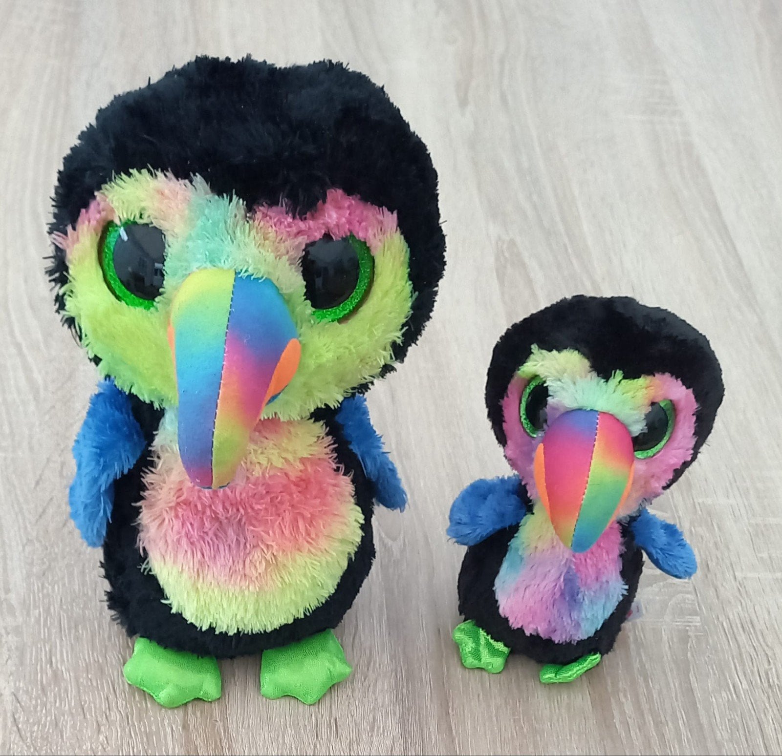 Ty Beanie Boos Beaks Toekan Knuffels - Set van 2 samen, Overige karakters, Overige typen, Ophalen of Verzenden, Middelgroot (20 tot 80 cm)