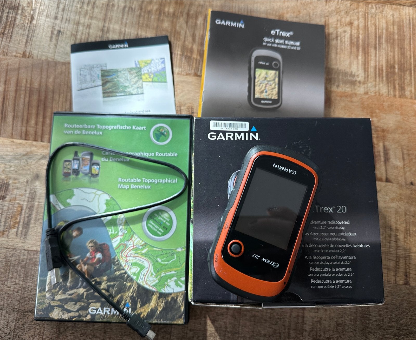 Garmin eTrex 20 GPS met Benelux kaart, Ophalen of Verzenden, Zo goed als nieuw, Navigatie of Gps