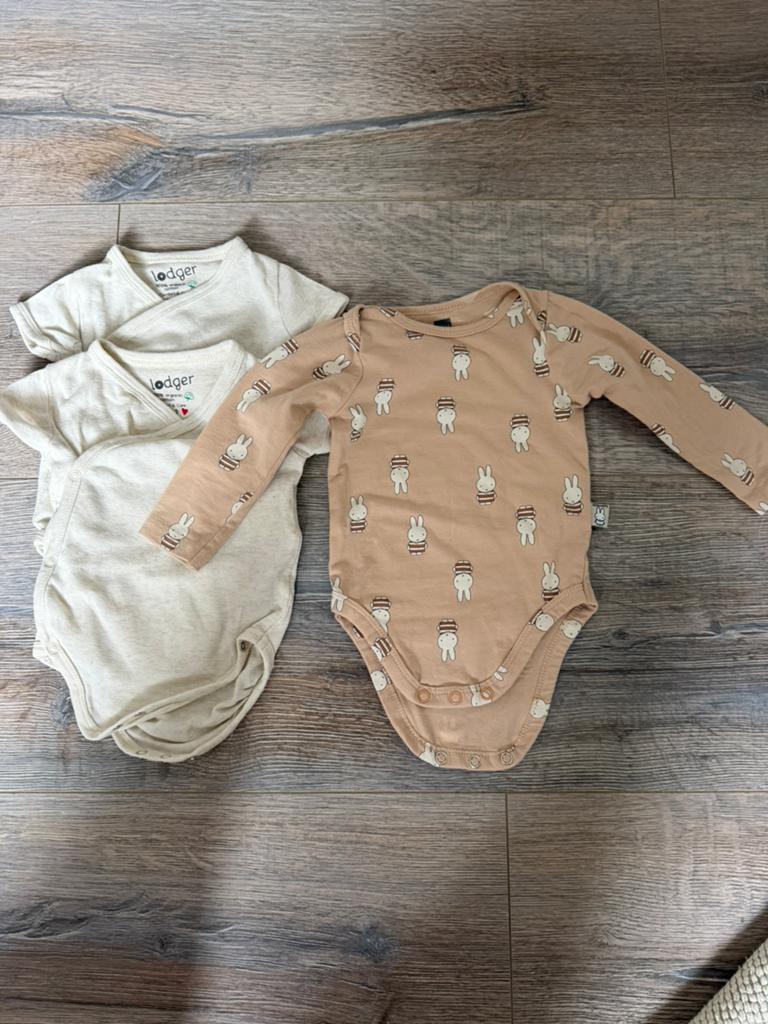 Lodger en Nijntje Rompertjes Maat 62/68, Ophalen of Verzenden, Zo goed als nieuw, Jongetje of Meisje, Nacht- of Onderkleding