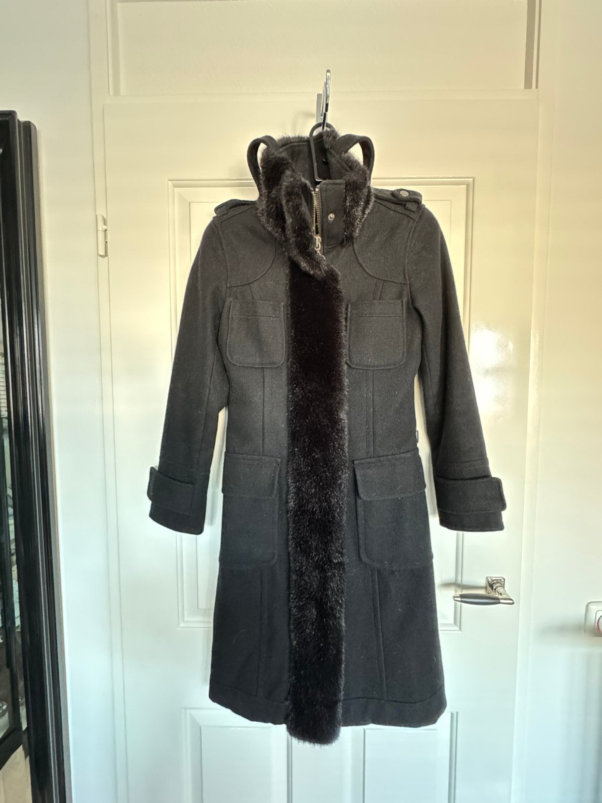 Dept winterjas damesmantel zwart xs, Ophalen of Verzenden, Zo goed als nieuw, Maat 34 (XS) of kleiner, Zwart