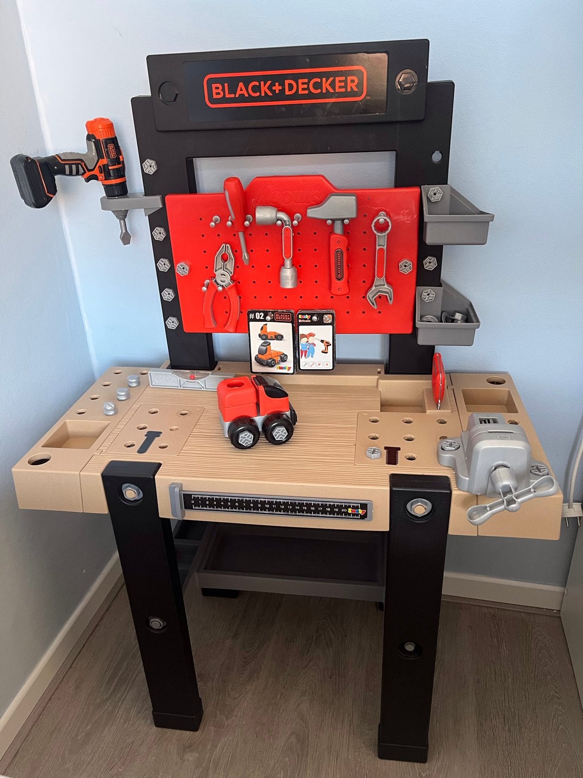 Black+Decker Werkbank met Bosch Work-Box en speelgoed, Ophalen, Gebruikt, Jongen of Meisje