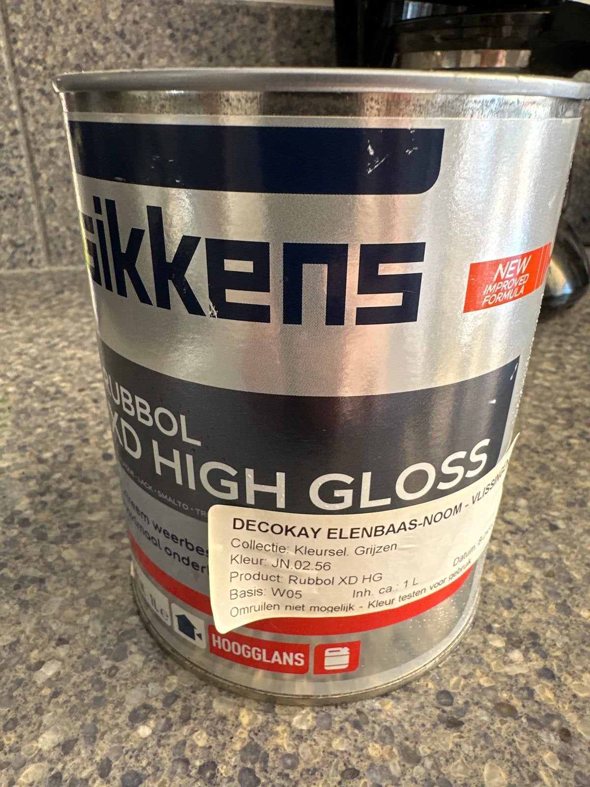 Sikkens Rubbol XD High Gloss Hoogglanslak 1L JN.02.56 Grijs, Ophalen, Nieuw, Overige typen