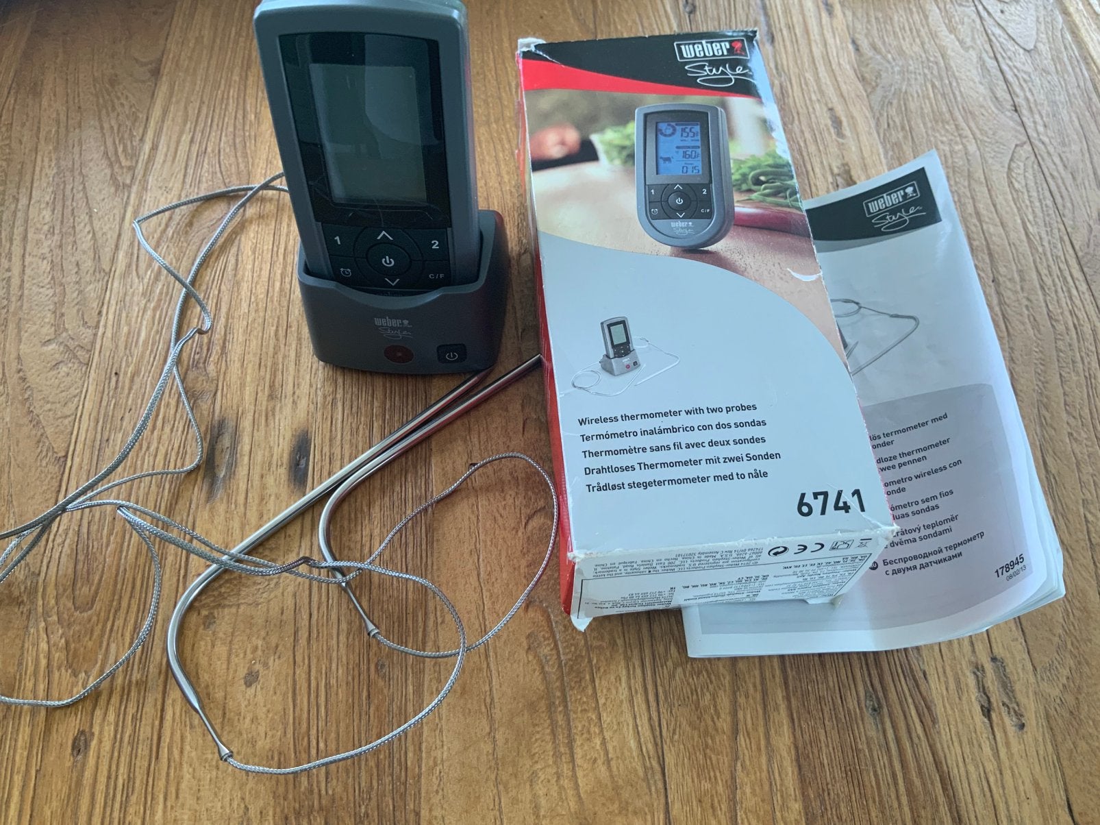 Weber Style Draadloze Thermometer met Twee Sondes, Ophalen of Verzenden, Zo goed als nieuw