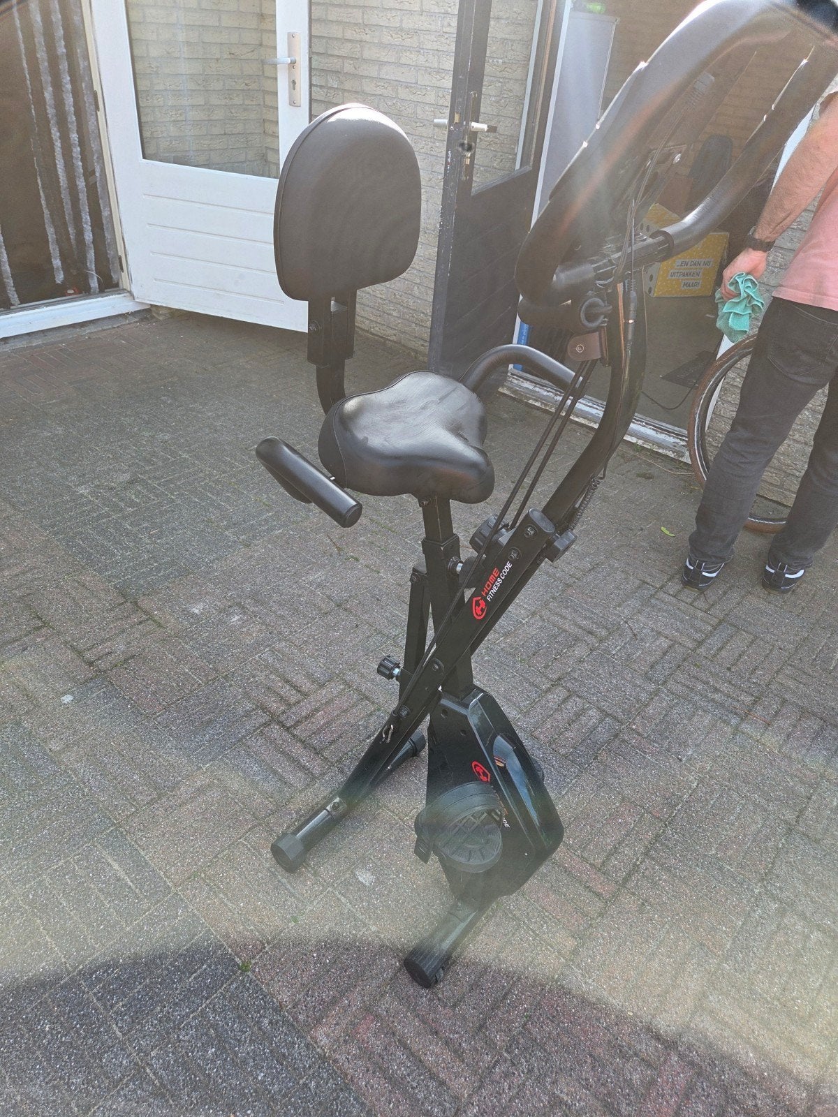 Home Fitness Code Hometrainer met rugsteun, Gebruikt, Ophalen of Verzenden, Metaal, Benen
