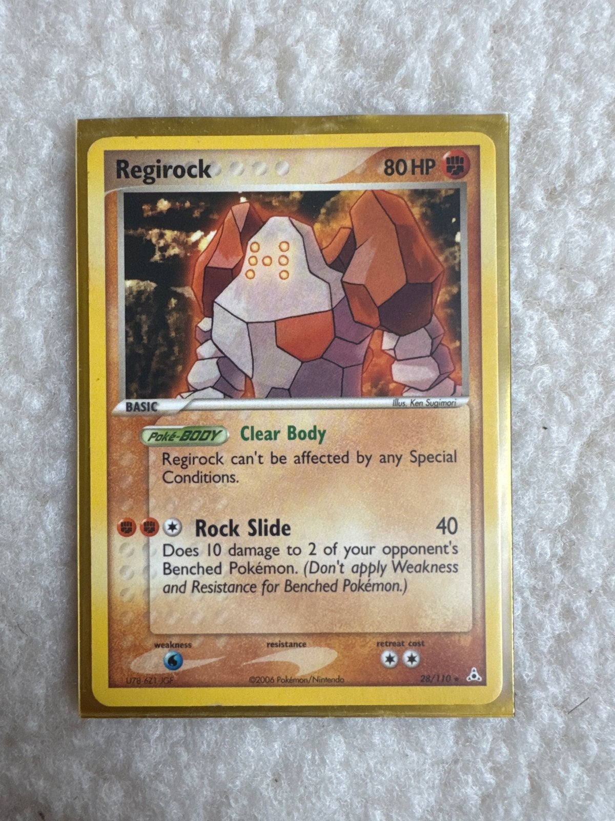 Pokémon Kaart Regirock 80 HP - Clear Body (2006), Ophalen of Verzenden, Gebruikt, Losse kaart