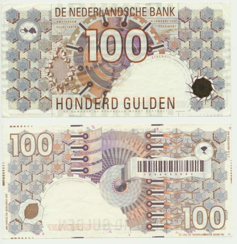 Nederland 100 Gulden 1992 Steenuil