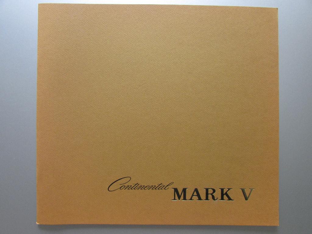 1978 Lincoln Continental MK V prestige brochure, Engels, Ophalen of Verzenden, Zo goed als nieuw, Overige merken