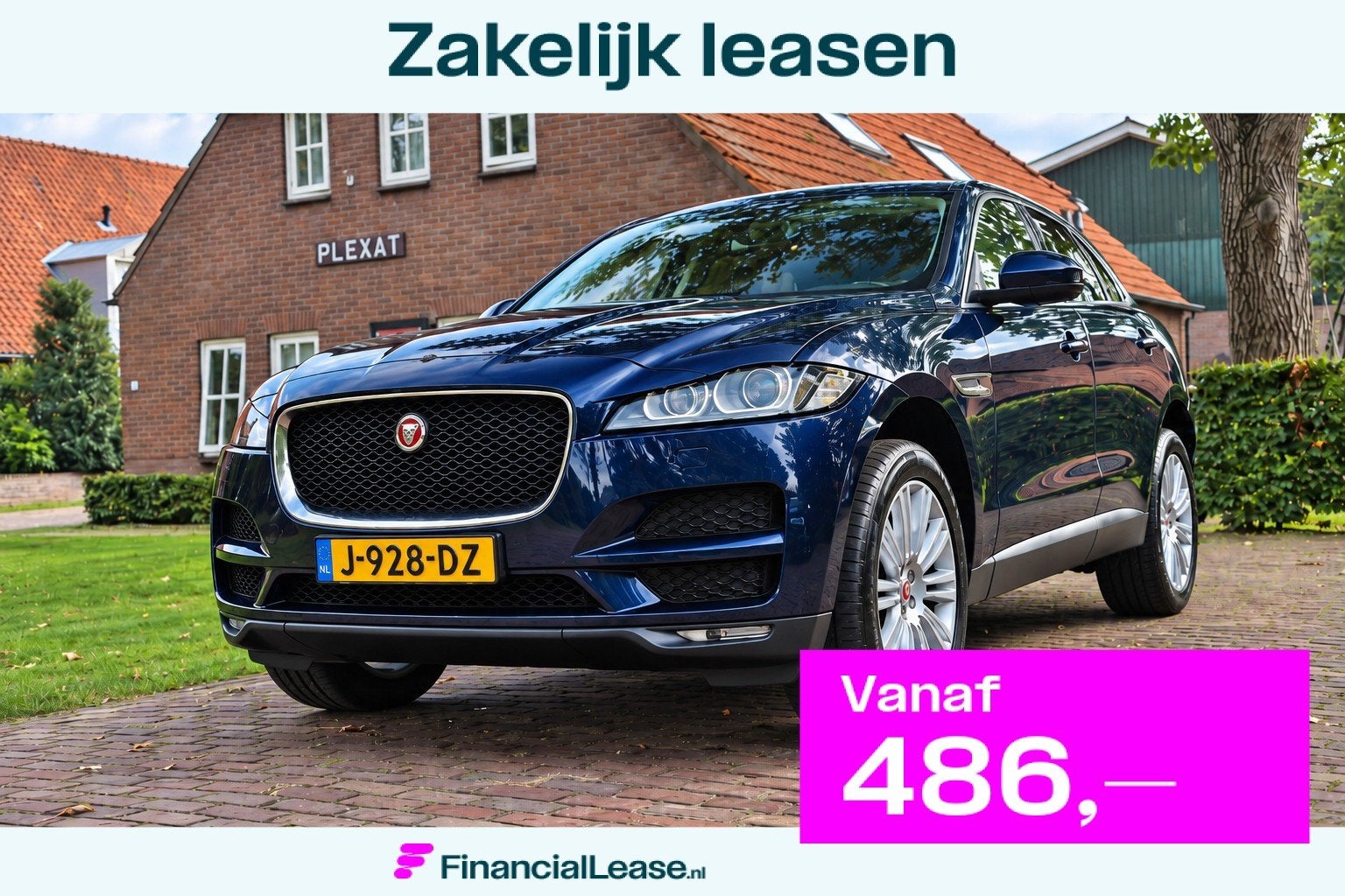 Jaguar F-PACE 2.0 Portfolio AWD 25t Aut. | Lederen Interieur, Gebruikt, 4 cilinders, Blauw, Leder